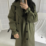 Trench Coat for Women Plus Size Double Breasted