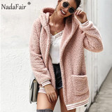Faux Fur Coat Hooded Casual Teddy Coat Pockets Faux Fur Coat Hooded Casual Teddy Coat Pockets