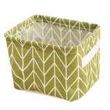 1 Pc Printing Cotton Linen Desktop Storage Organizer