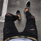 Fashion Ripped Skinny Jeans Stretch Destroyed Frayed Slim Fit