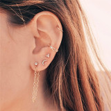 Vintage Tribal Ethnic Geometric Drop Dangle Hoop Earrings Set