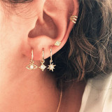 Vintage Tribal Ethnic Geometric Drop Dangle Hoop Earrings Set