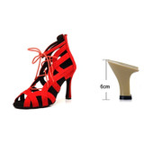 6/7.5cm Latin Dance Boots Salsa Suede Professional Dance Shoes