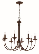 Colonial Candles 8 Light Chandelier In Bronze
