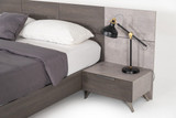 Nova Domus Bronx Italian Modern Faux Concrete & Grey Nightstand