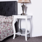Accent Side Table Sofa End Table Modern Night Stand Living Room Coffee Table With Storage Shelf