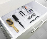 MissionMatch Acrylic Vanity Tray, Remote Tray, Valet Tray Organizer,Catchall Tray, Nightstand or Dresser Organizer for Change, Coin, Key, Phone, Glasses (Clear)