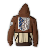 Attack on Titan Wings of Freedom Hoodie - Brown Short