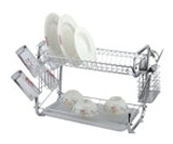 16" Double Tier Dish Rack-Chrome 16" Double Tier Dish Rack-Chrome