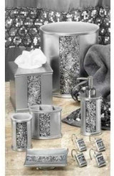 Sinatra Collection Silver - 5 PC Bath Accessory Set