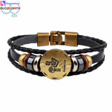 Twelve constellations Bracelet Fashion Jewelry Leather Personality Bracelet wristband