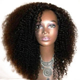 Black Curly Hair Wig Synthetic Glueless No Lace Front Jerry Curl Hair Wigs