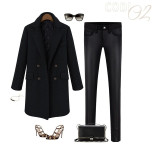 Wool Coats Double Breasted Trench Medium Long Thicken Outwear Plus Cotton Woolen Overcoats