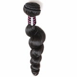 Malaysian Loose Wave Hair Bundle, 1 Piece 100% Human Hair Weave, Non-Remy Hair Natural Color