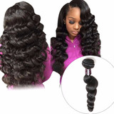 Malaysian Loose Wave Hair Bundle, 1 Piece 100% Human Hair Weave, Non-Remy Hair Natural Color