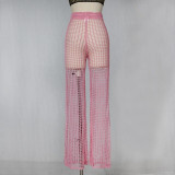 “Bahamas” Sheer fishnet crochet swimsuit bikini coverup pants