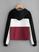 Queen printed colorblock hoodie sweatshirt