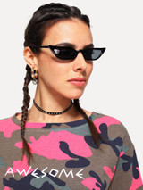 New Retro cat eye pointed small frame sunglasses