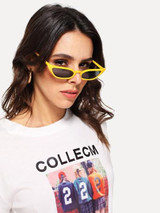New Retro cat eye pointed small frame sunglasses