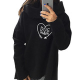 Dog mom oversize turtle neck sweater