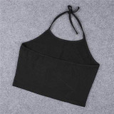 I have no tits halter tank crop top