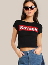 Savage print crop top