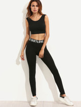 Love letter print leggings