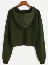 Distressed drawstring hoodie sweatshirt