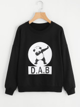 Dabbing panda pullover sweatshirt