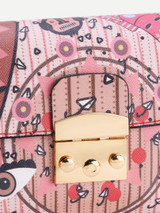 Graphic graffiti chain handbag