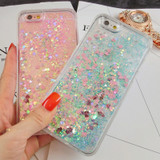 Glitter floating liquid iPhone phone case