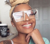 Square oversize retro sunglasses