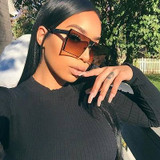 Square oversize retro sunglasses