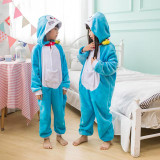 Children Pajamas Winter Sleepwear Boys Onesies Girls Pajama Set Cute Kigurumi Stitch Unicorn Skeleton Animal Kids Pyjama Pijama