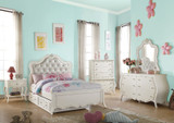 Acme Edalene Pearl White Girl Twin Trundle Bedroom Set