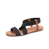 Casual Elastic Band Flat Gladiator Sandals