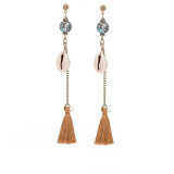 tassel long dangle drop earrings