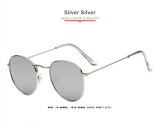 Round Shades Retro Mirror Sunglass
