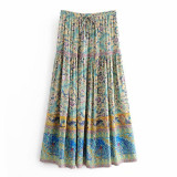 Boho Maxi Skirt Floral and Print Skirts set