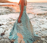 Elegant Polka dot boho midi summer dress