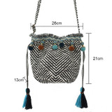 Boho Chic Fabric Shoulder Bag