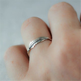 Vintage Silver Color leaf Ring