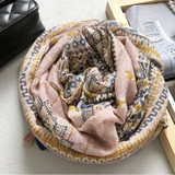 Geometric Print Warm Scarf
