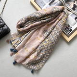 Geometric Print Warm Scarf