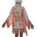 Sexy Boho Floral Printed  Kimono Tops