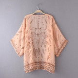 Sexy Boho Floral Printed  Kimono Tops