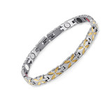 Rainso Women Jewelry Stainless Steel Healing Magnetic Bio Energy Bracelet For Women Accessory Silver Bracelets OSB-1538S