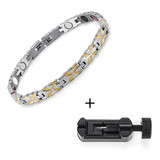 Rainso Women Jewelry Stainless Steel Healing Magnetic Bio Energy Bracelet For Women Accessory Silver Bracelets OSB-1538S