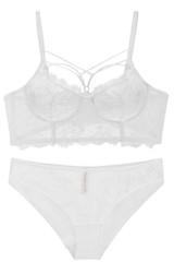 Illusion Smoke Blue Lace Lingerie Set