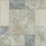 Tivoli Marble Blocks 12x12 Self Adhesive Vinyl Floor Tile - 45 Tiles/45 sq Ft.